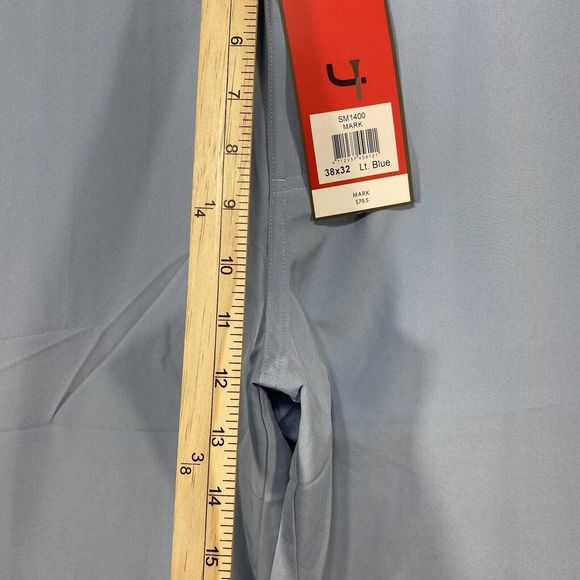 Short Par 4 Pants Mens 38x32 (41x32) Preppy Performance Golf Stretch Blue‎ Chino - Picture 9 of 15
